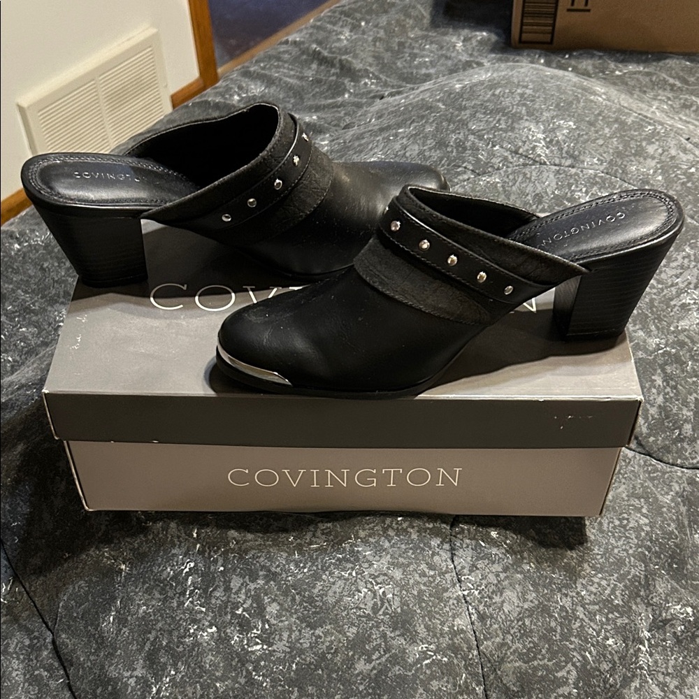 Covington Women's Black Studded Mules